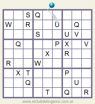 Sudoku interactivo con letras para principiantes El Club del Ingenio - Juegos para entrenar la